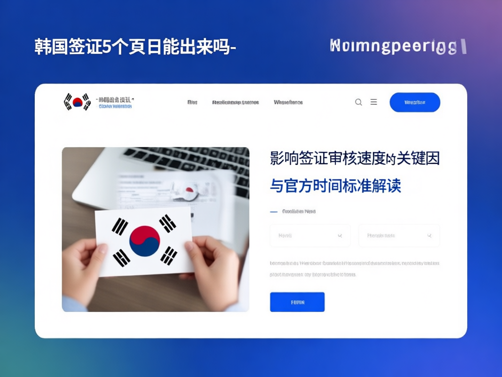 韩国签证审核时间表