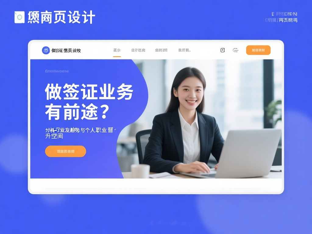 签证业务员工作场景