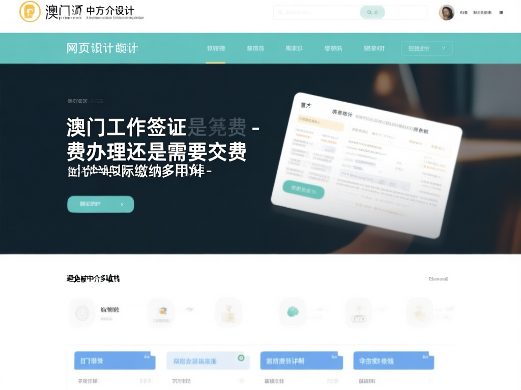 澳门工作签证费用构成分析图