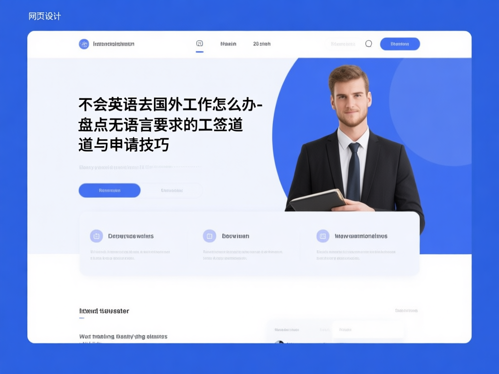 无语言要求工签通道示意图