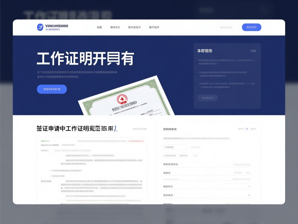 签证工作证明样本