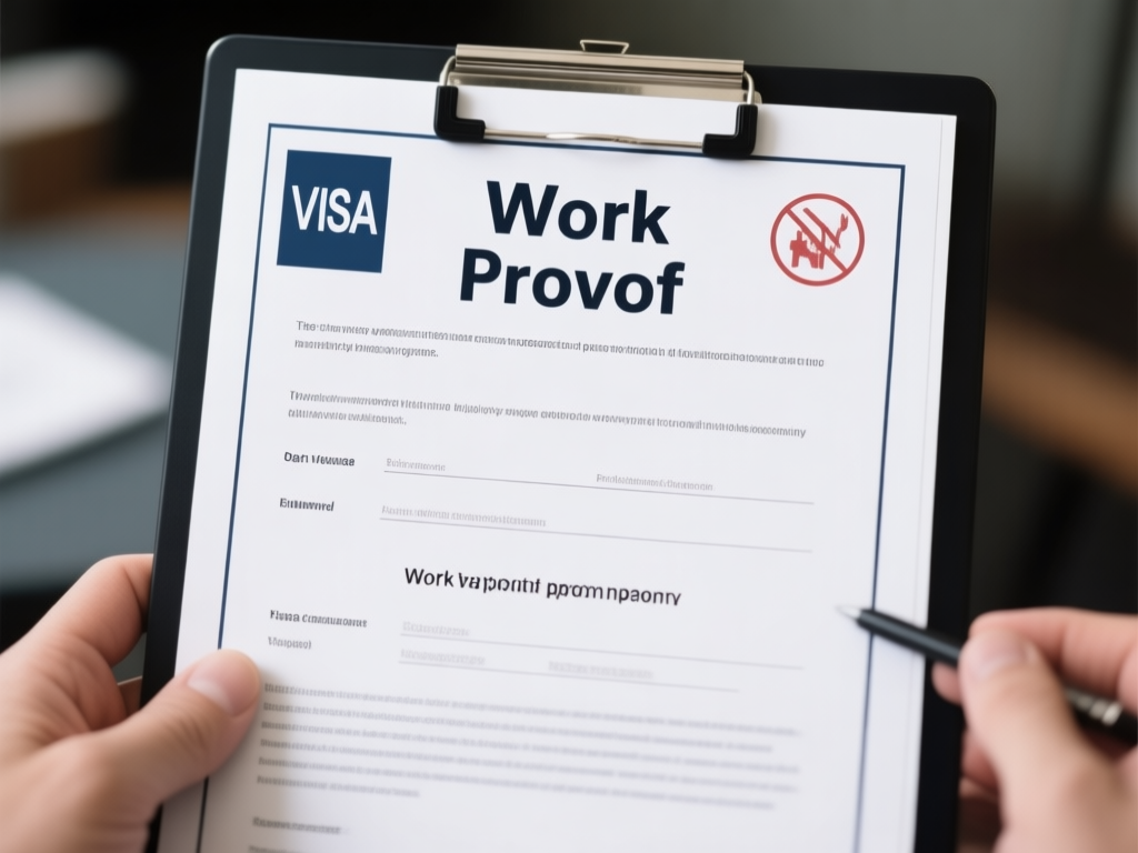 签证申请工作证明样本