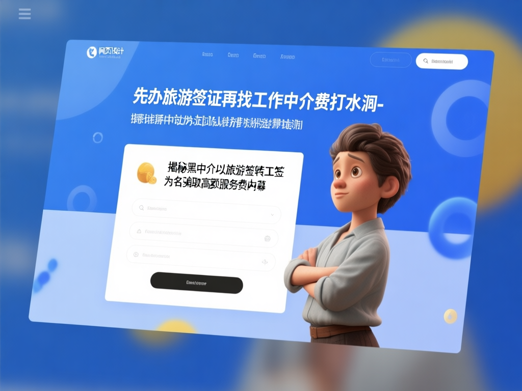 旅游签证转工签骗局示意图