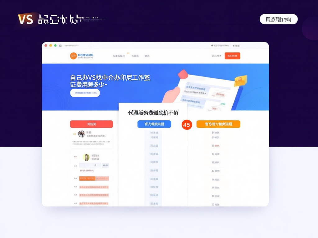 印尼工作签证费用对比图