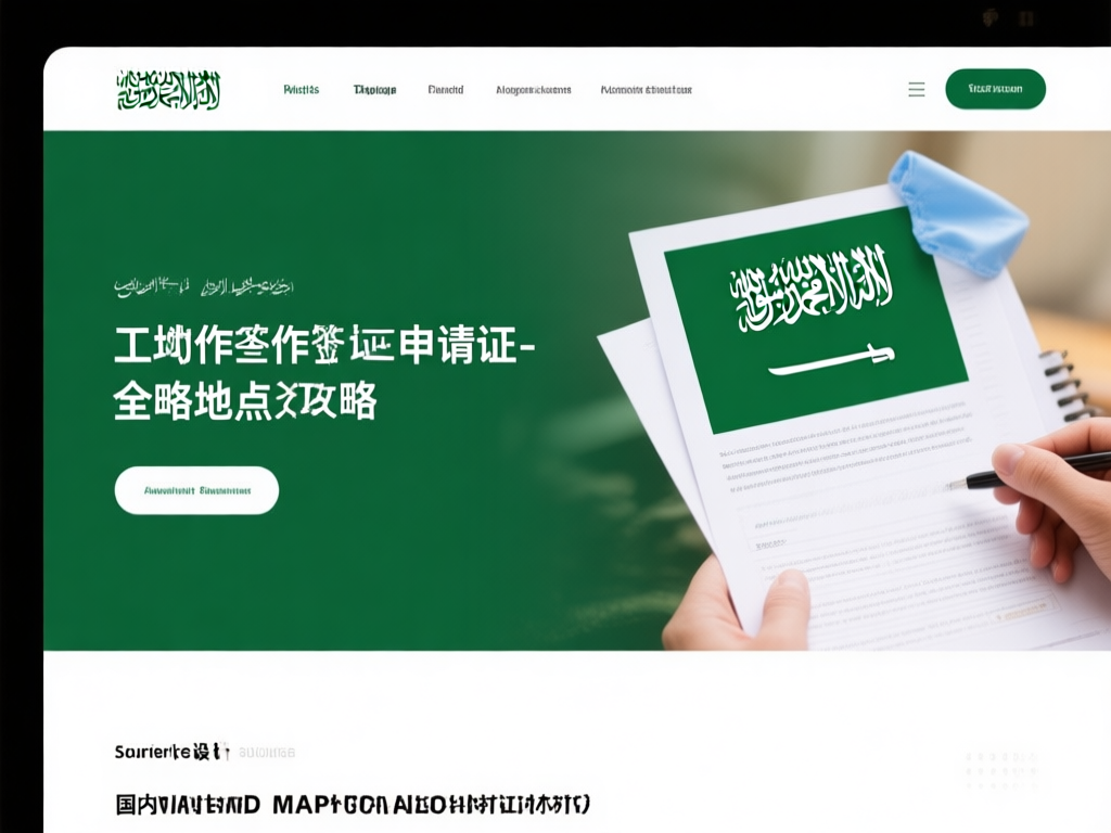 沙特工作签证申请流程示意图