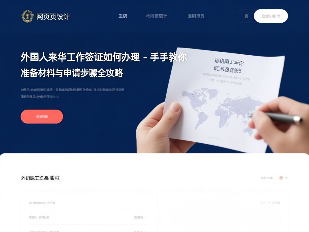 中国工作签证样本