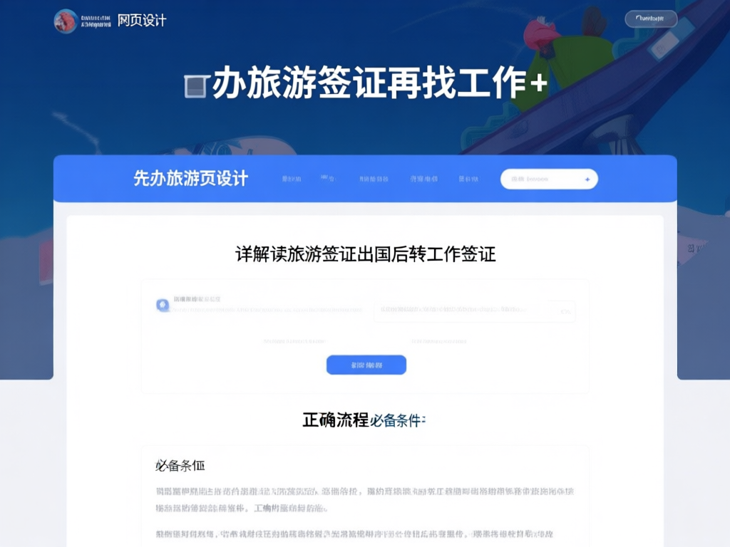 旅游签证转工作签证流程图