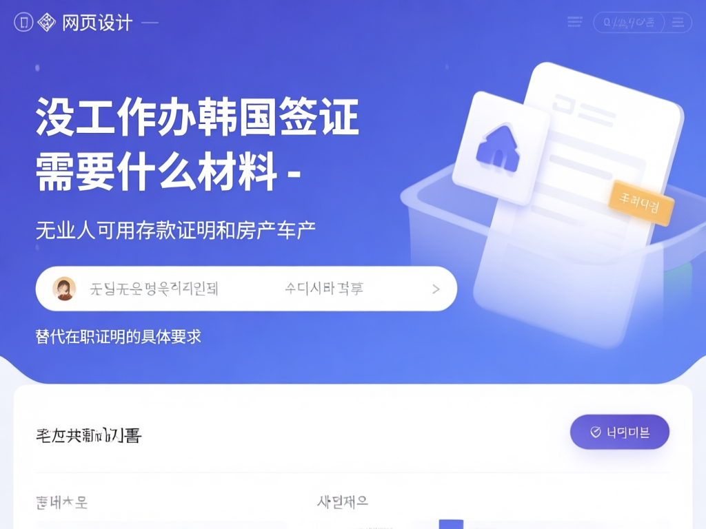 韩国签证材料准备示意图