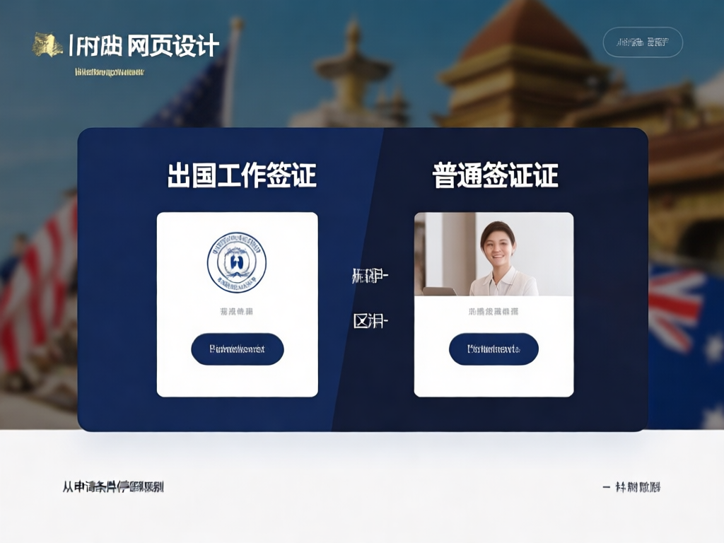 签证类型对比图