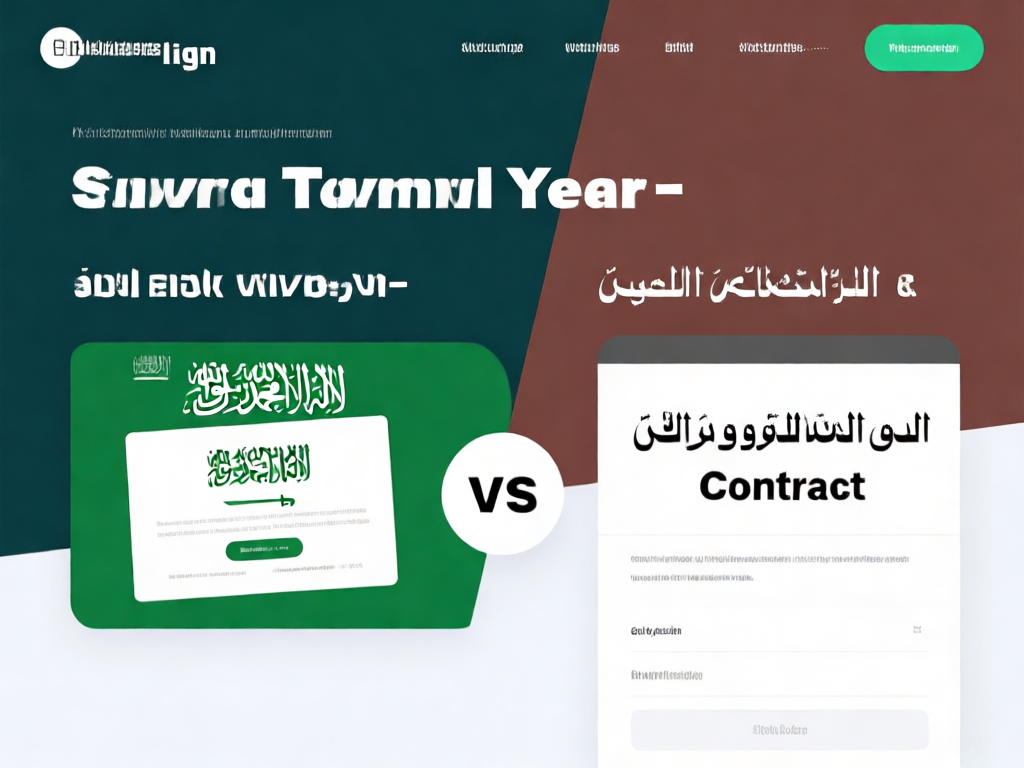 沙特工作签证类型对比图