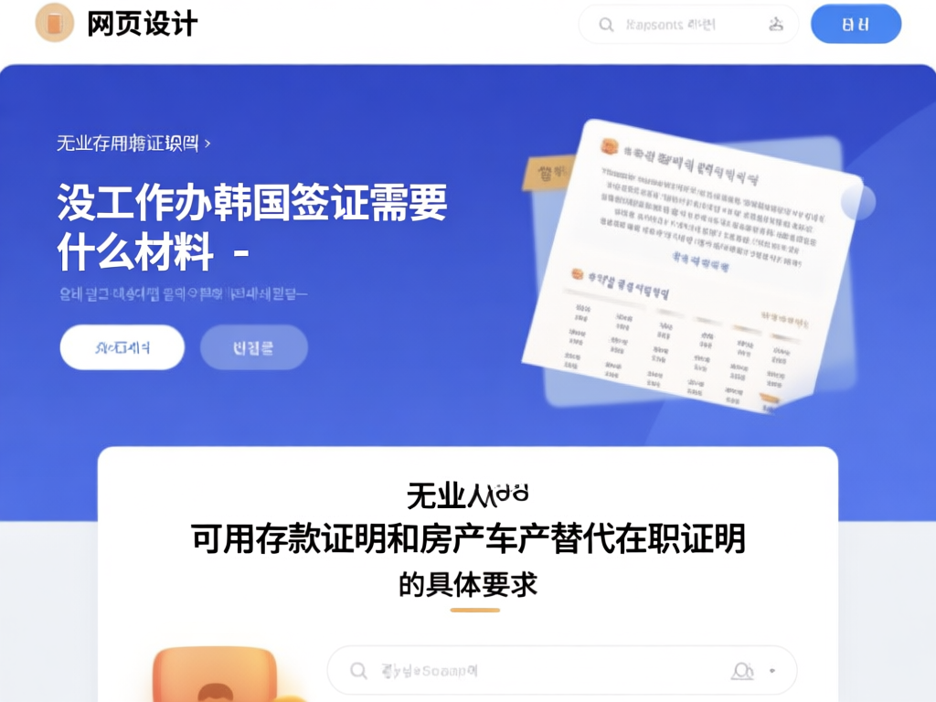 韩国签证财力证明材料示例