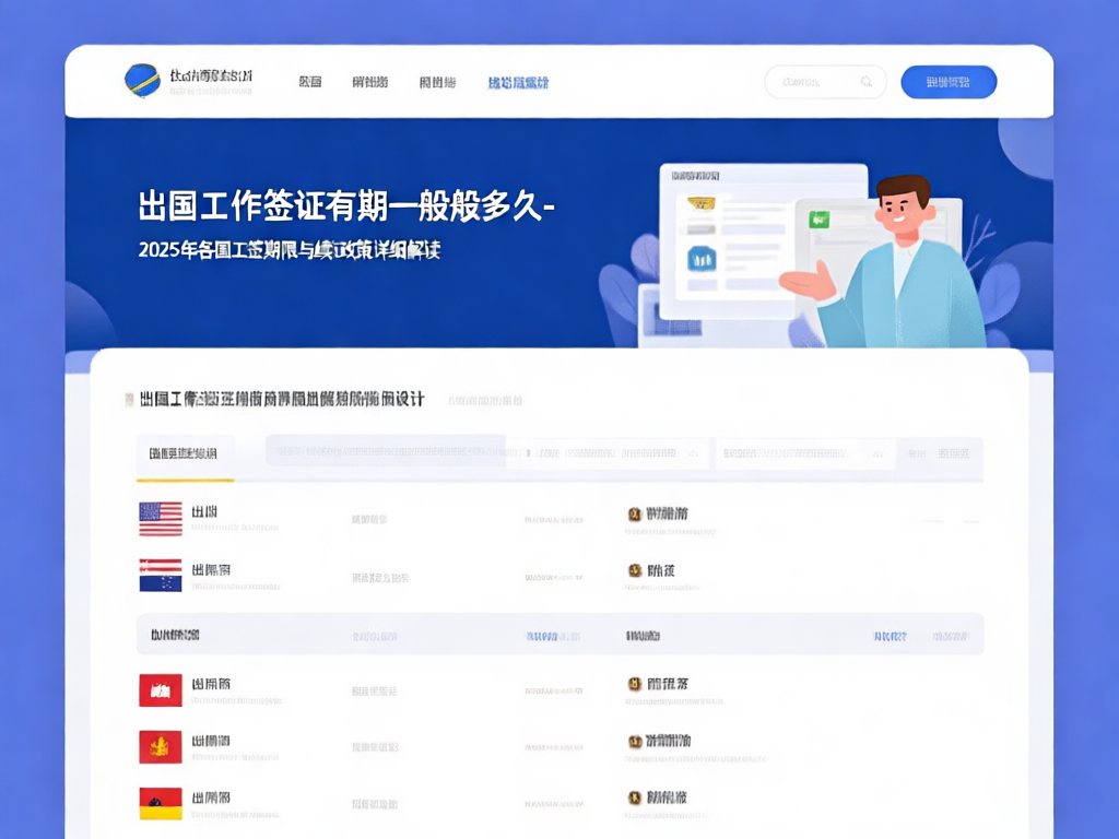 各国工作签证期限对比图