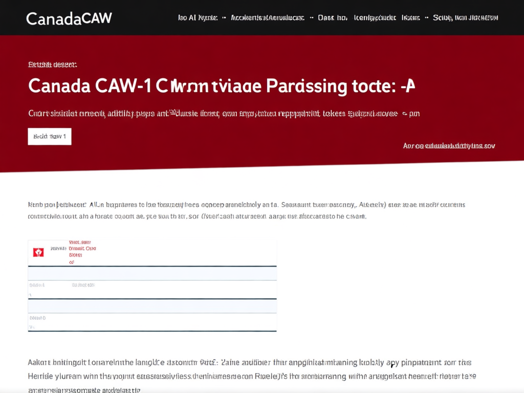 加拿大CAW-1工作签证申请流程图