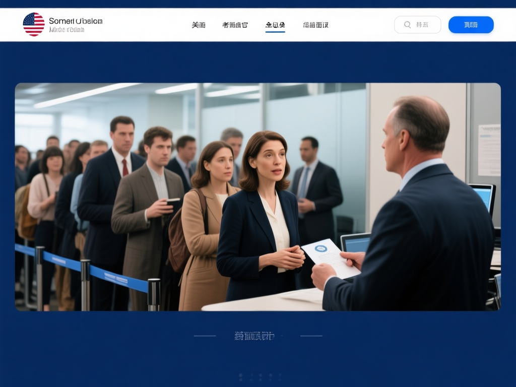 美签面签现场排队情况