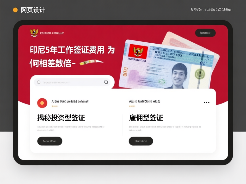 印尼签证类型对比图表