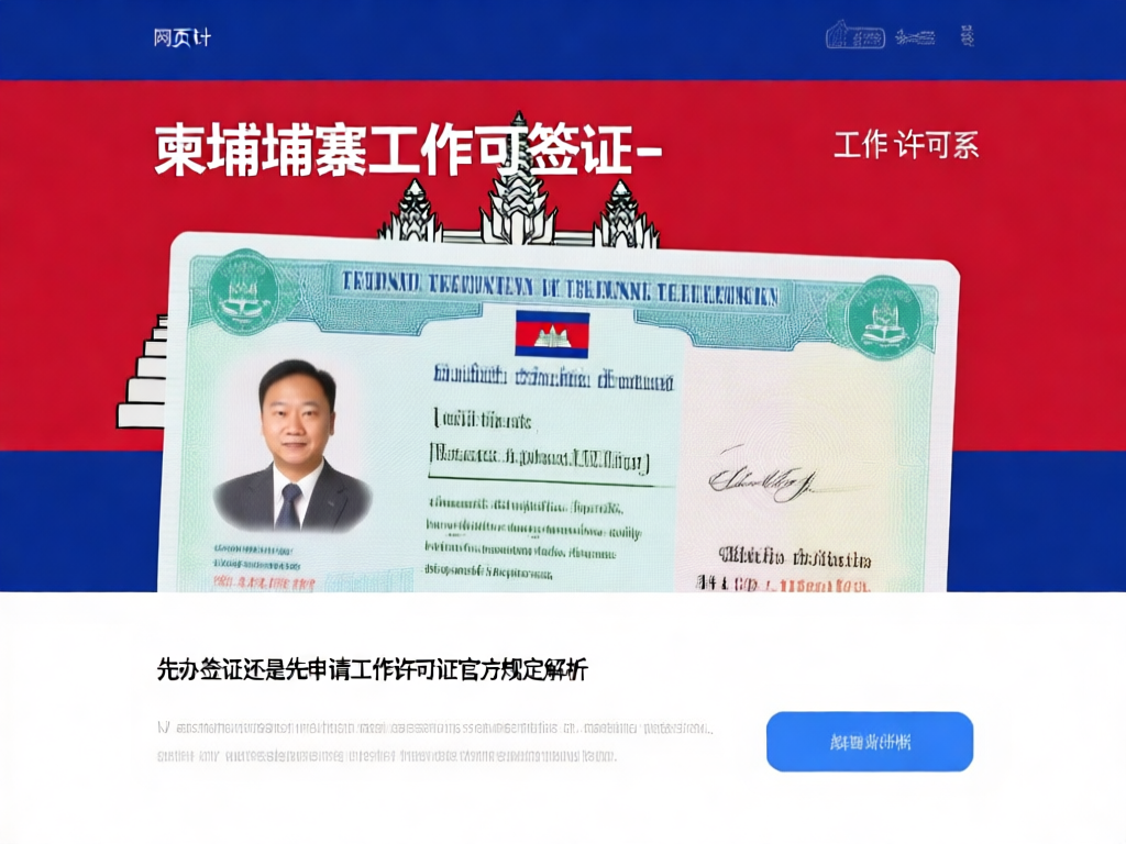 柬埔寨工作签证与工作许办理流程图