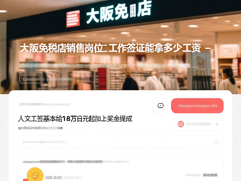 大阪免税店工作环境