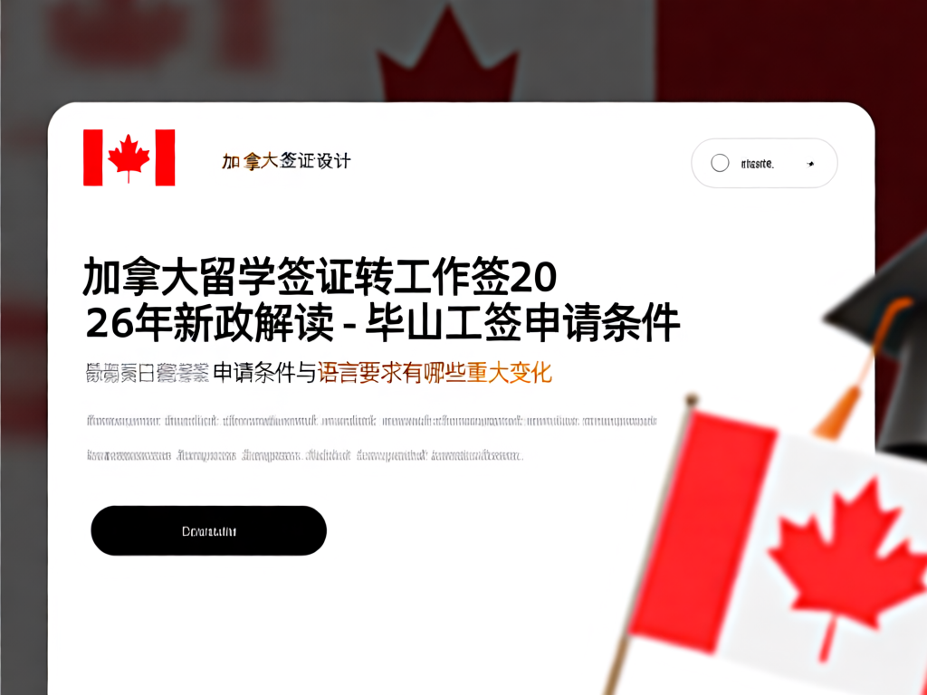加拿大毕业工签新政图解