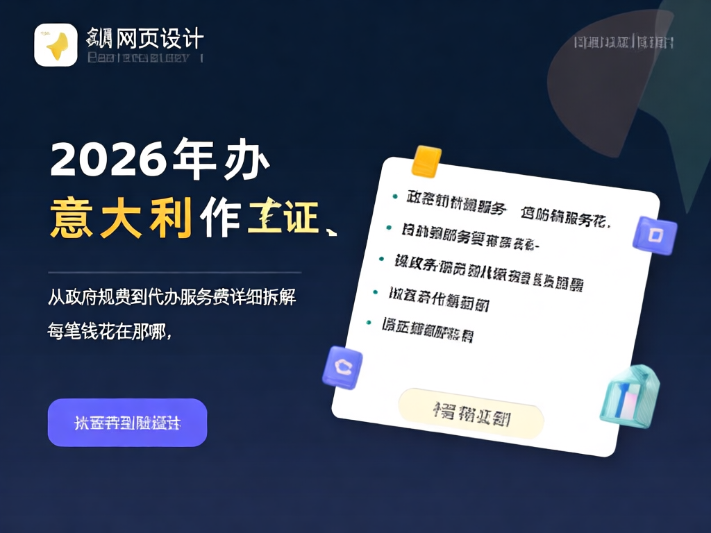 意大利工作签证费用明细表