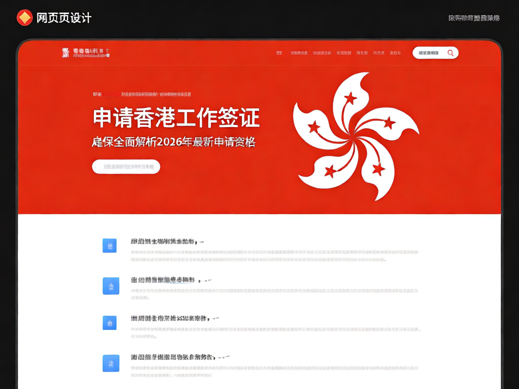 香港工作签证申请流程示意图