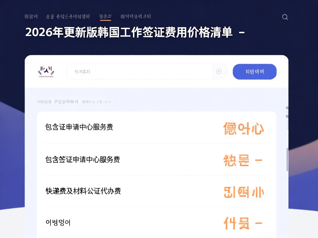 韩国工作签证材料准备清单