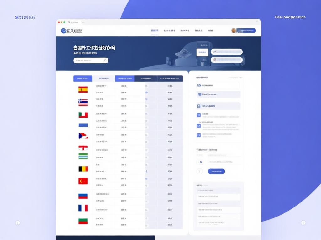 各国工作签证申请流程示意图