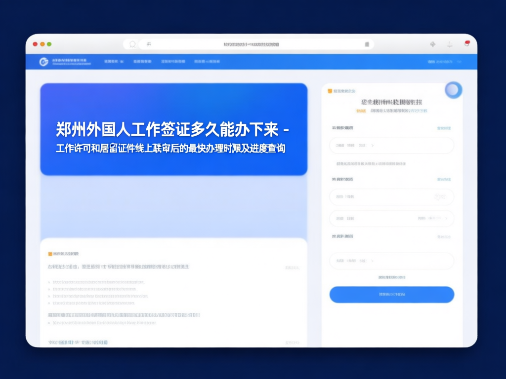 郑州外国人工作签证线上联审流程图