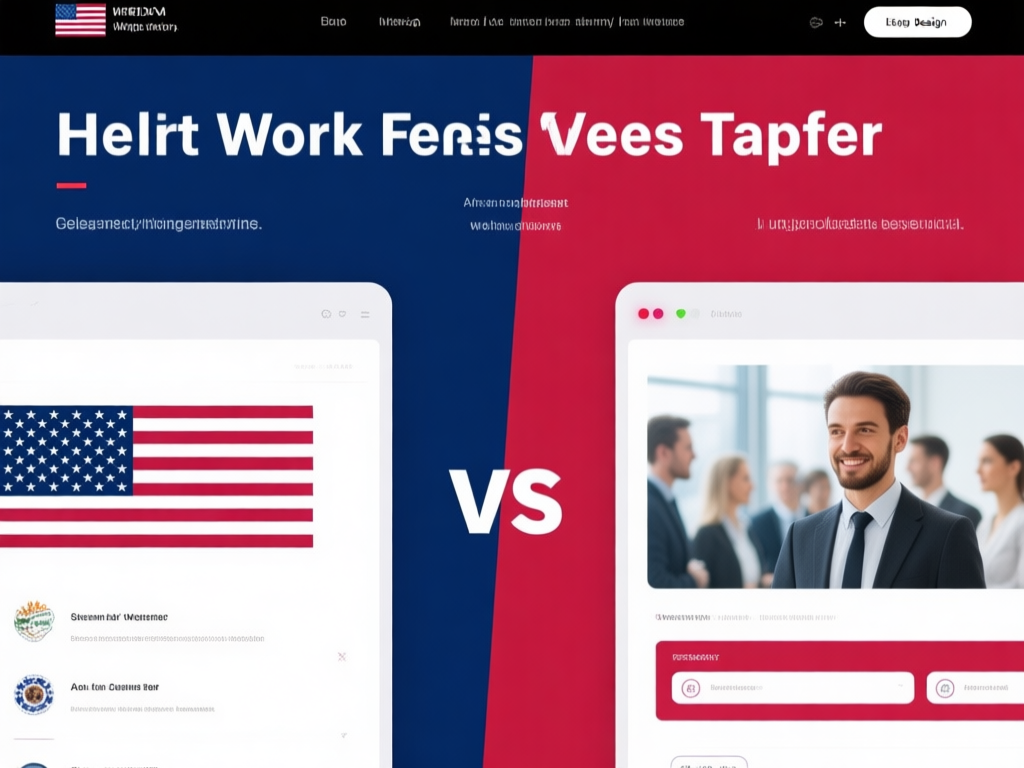美国工作签证类型示意图