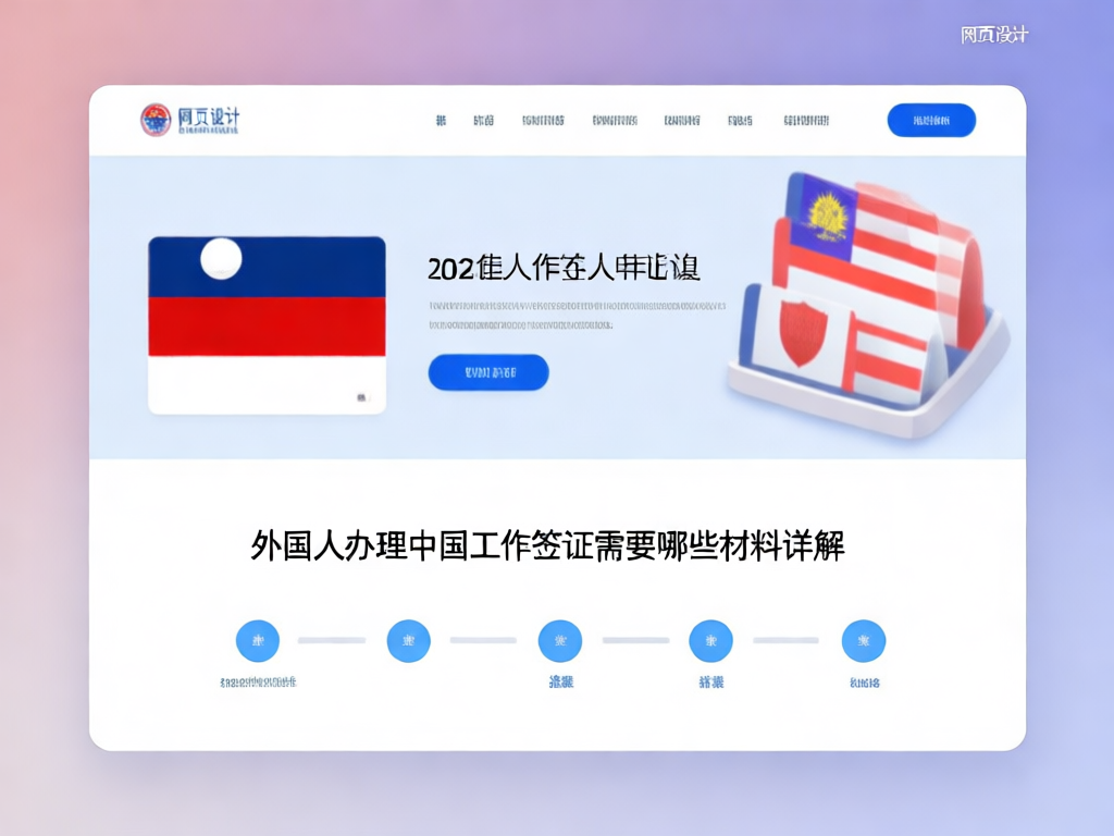 中国工作签证示例