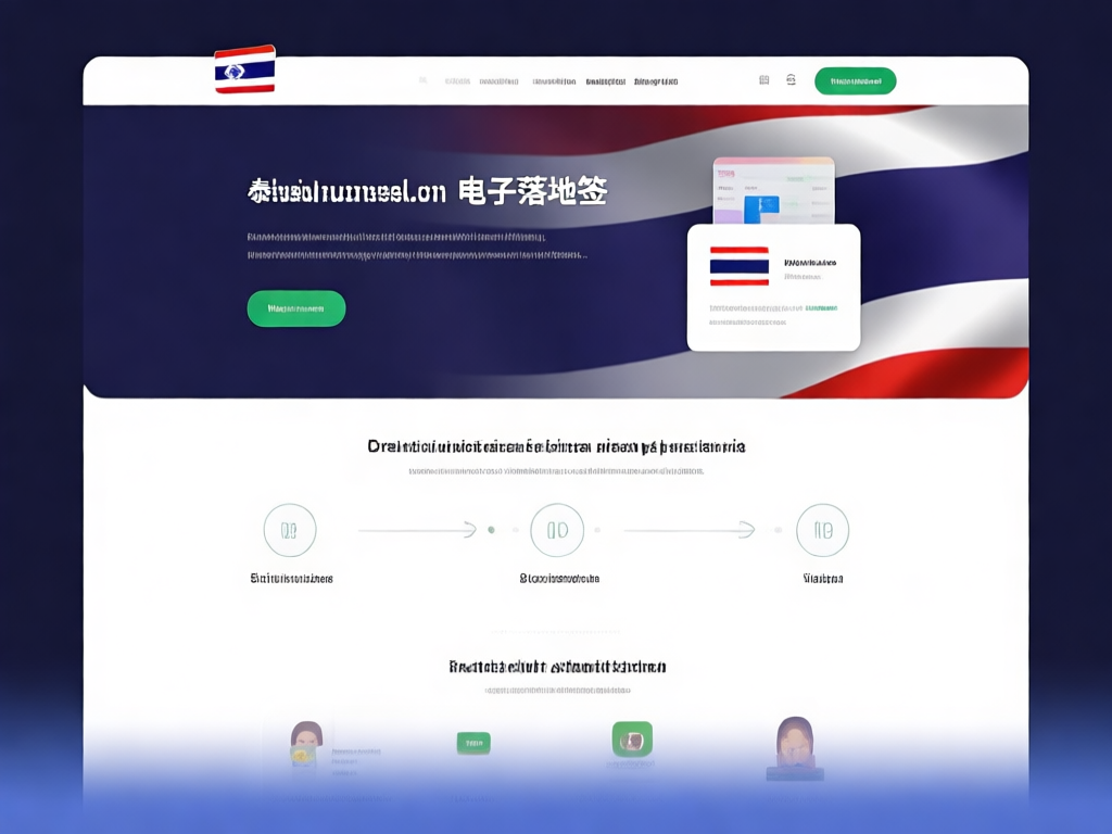 泰国电子落地签申请流程示意图